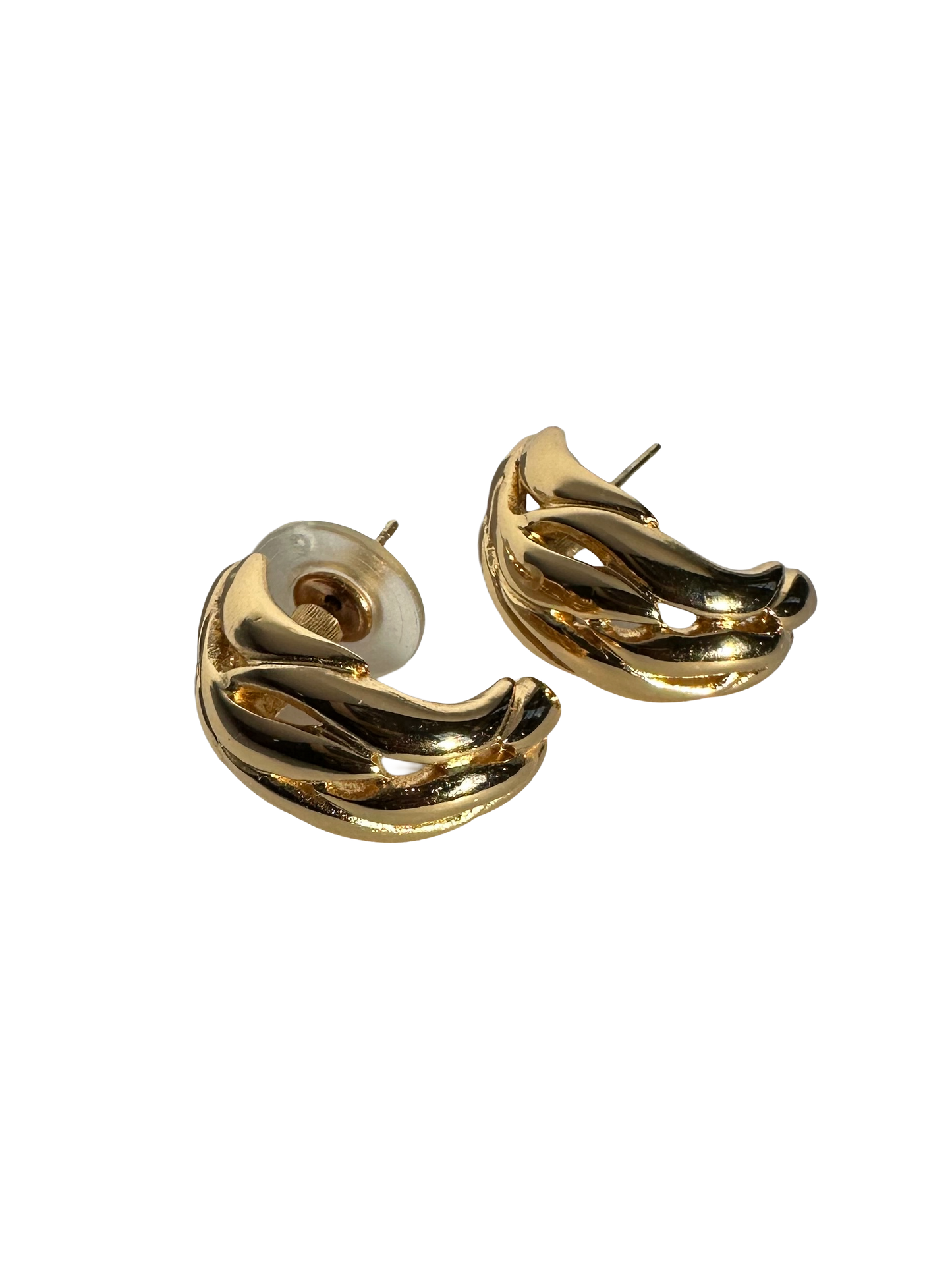 Vintage Christian Dior Swirl Earrings