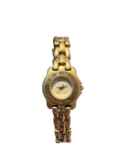 Gold Tone Quartz Movement Monet Watch