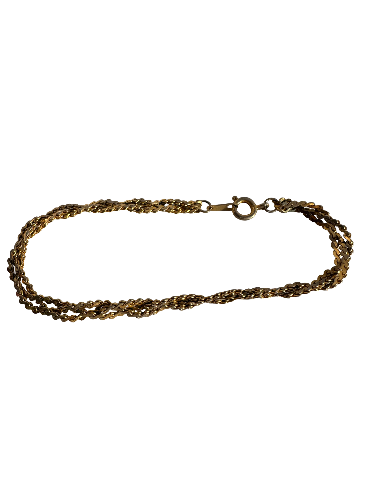 Three Strand Braided Serpentine Bracelet
