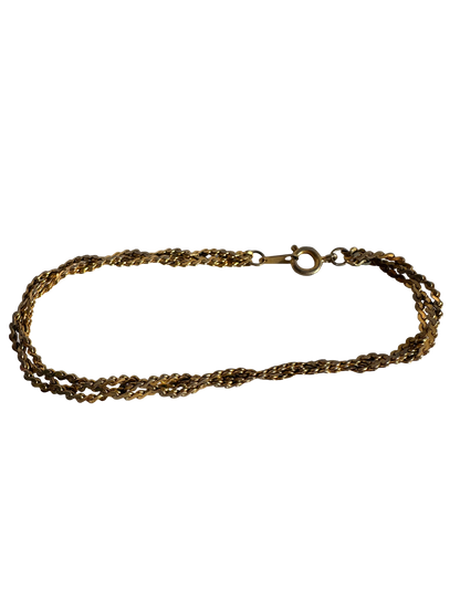Three Strand Braided Serpentine Bracelet