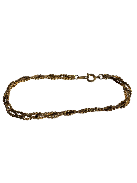 Three Strand Braided Serpentine Bracelet