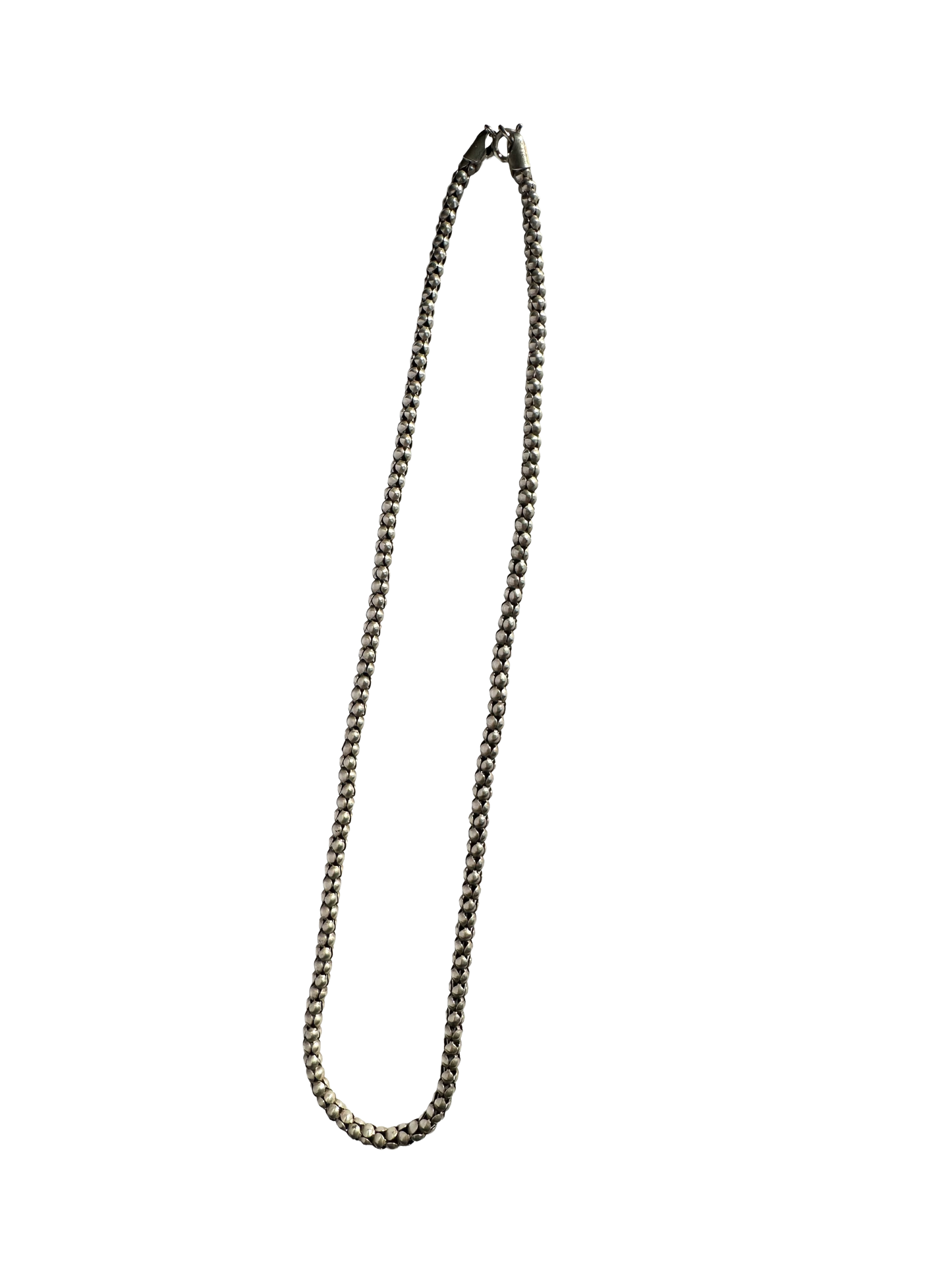 Sterling Silver Popcorn Chain (18")
