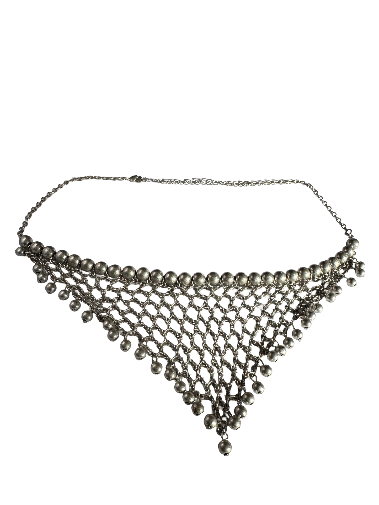 Art Deco Mesh Bib Necklace (20")