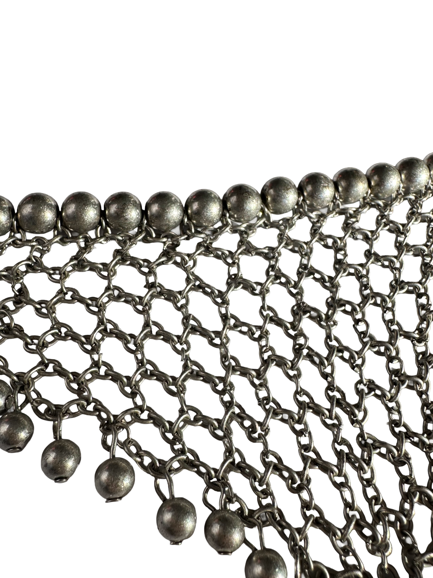 Art Deco Mesh Bib Necklace (20")