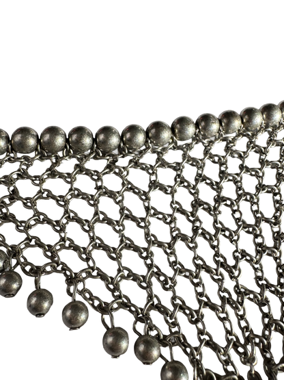 Art Deco Mesh Bib Necklace (20")