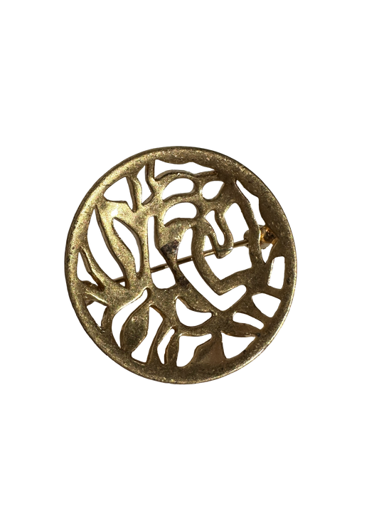 Abstract Circular Brooch