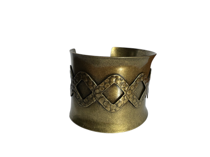 Brass Geometric Cuff Bracelet