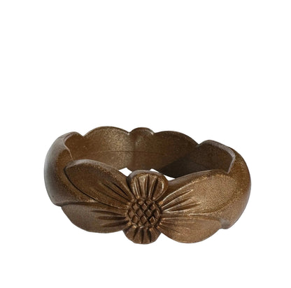 Faux Wood Flower Bracelet