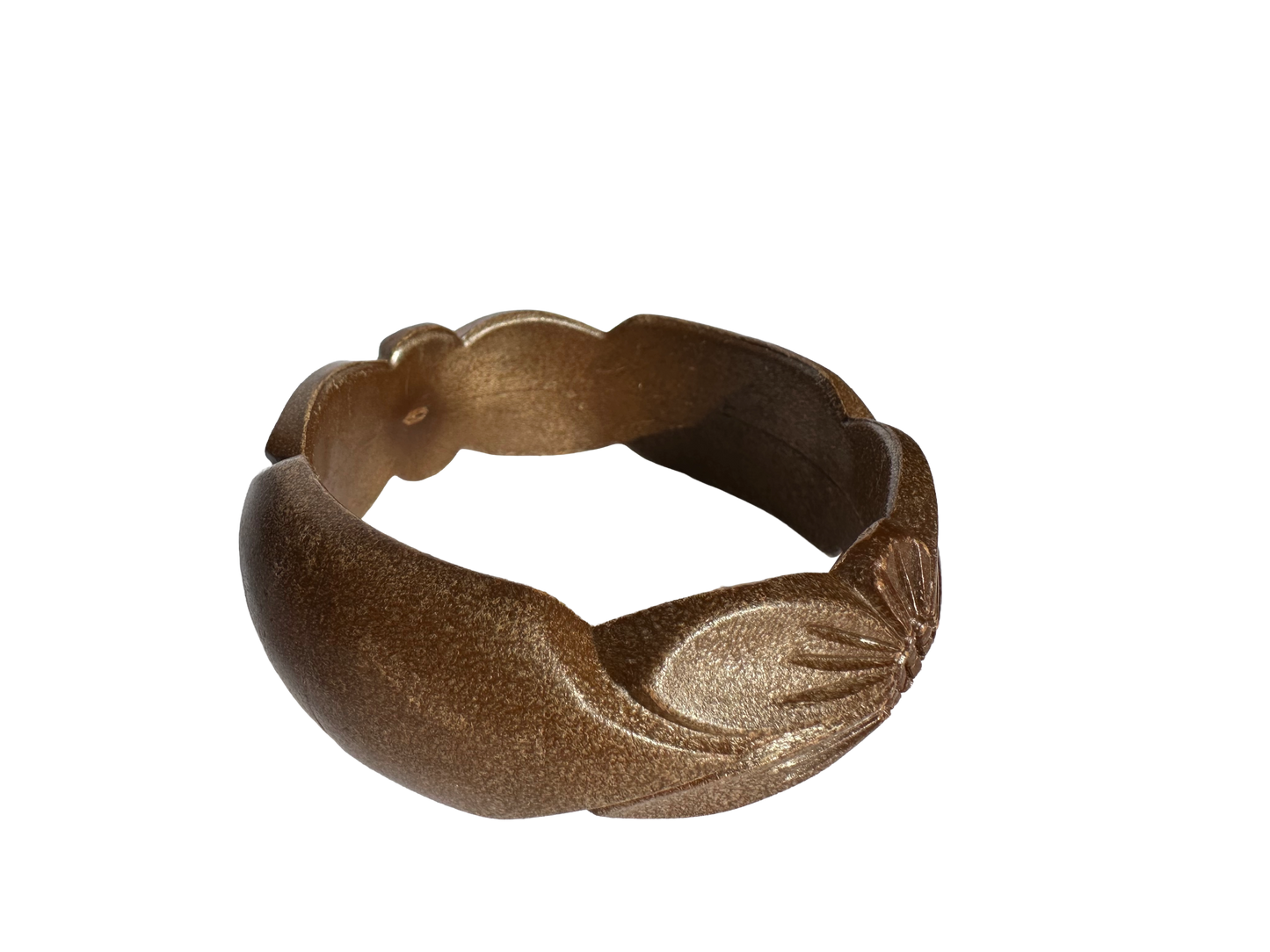 Faux Wood Flower Bracelet