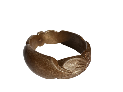 Faux Wood Flower Bracelet