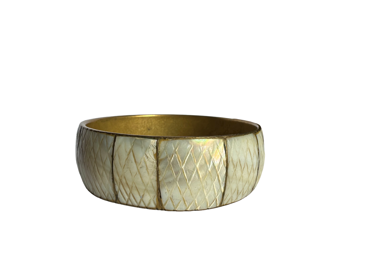 Brass Mother-Of-Pearl Inlay Bracelet