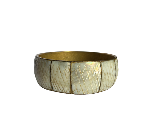 Brass Mother-Of-Pearl Inlay Bracelet
