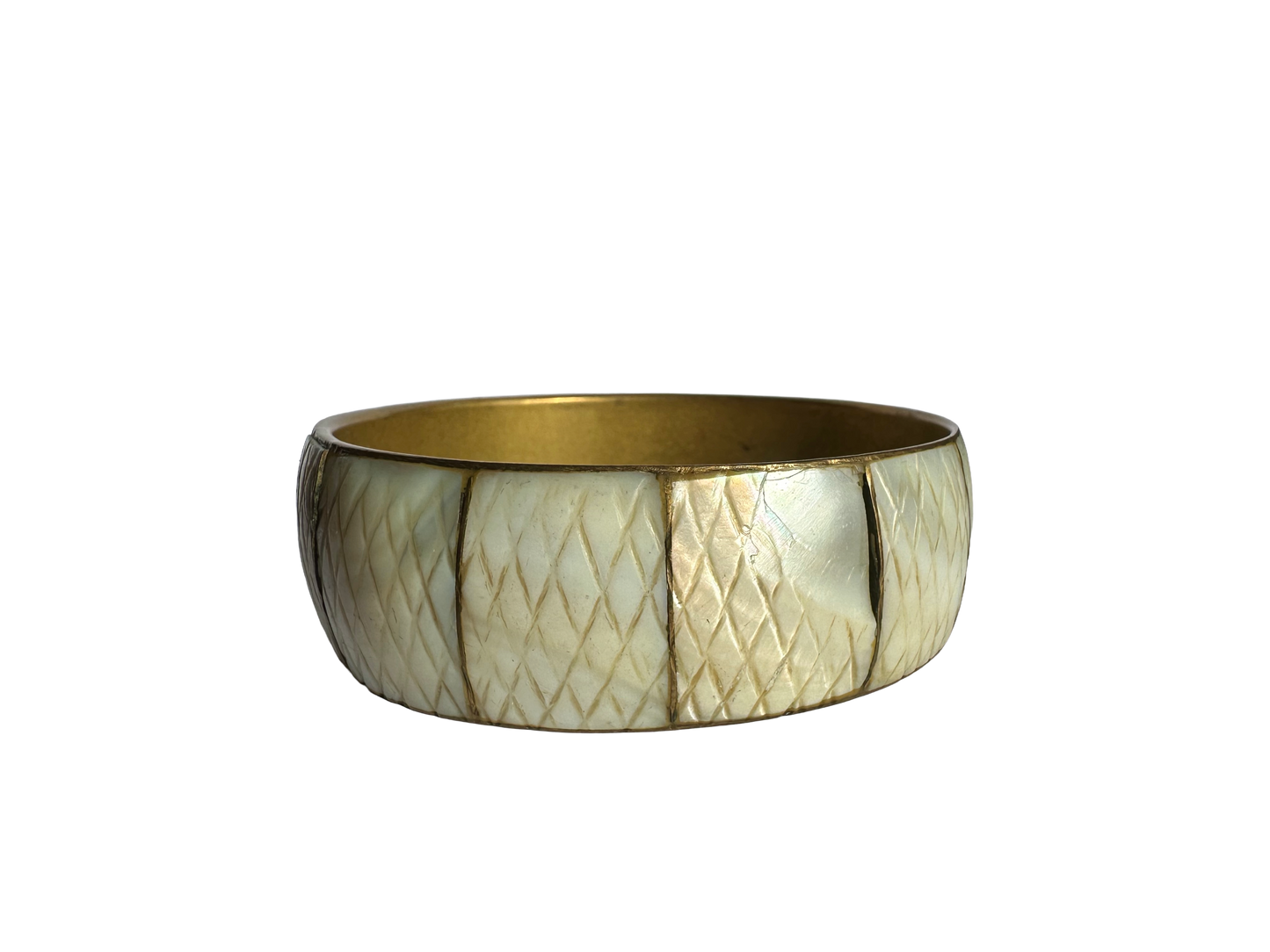 Brass Mother-Of-Pearl Inlay Bracelet