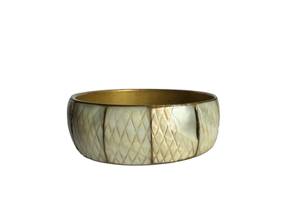Brass Mother-Of-Pearl Inlay Bracelet