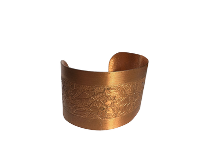 Adjustable Coppercraft Guild Floral Embossed Bracelet