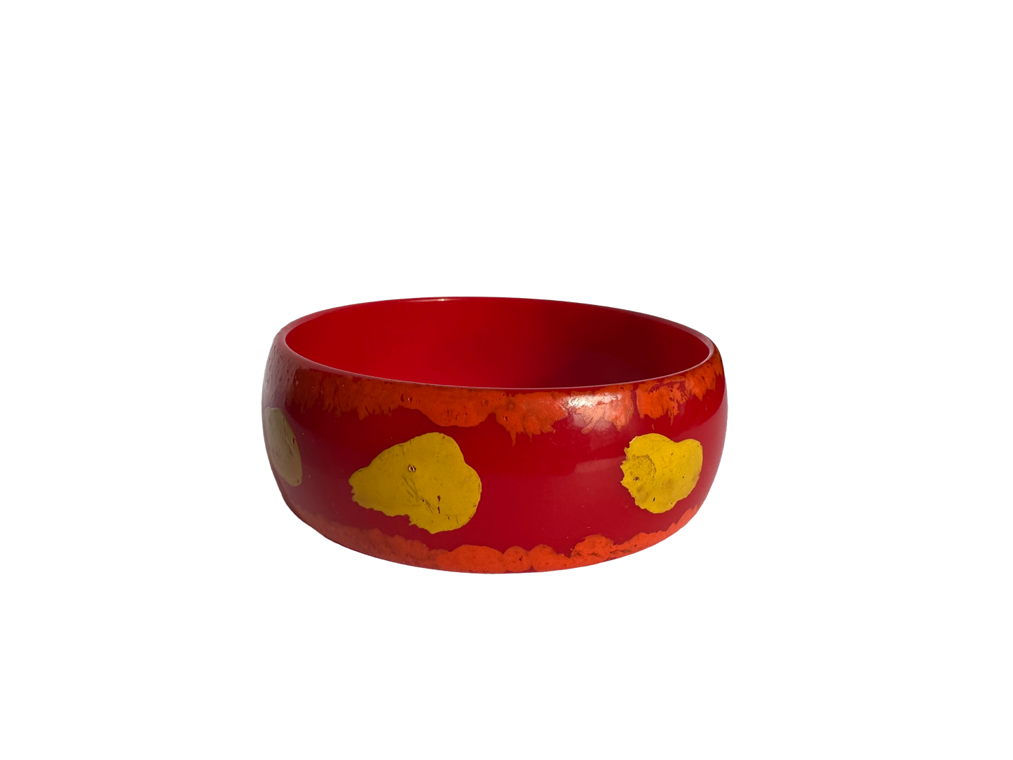 Red Resin Bangle Bracelet