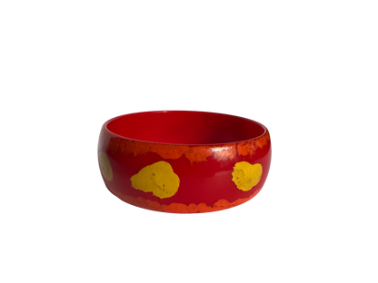 Red Resin Bangle Bracelet