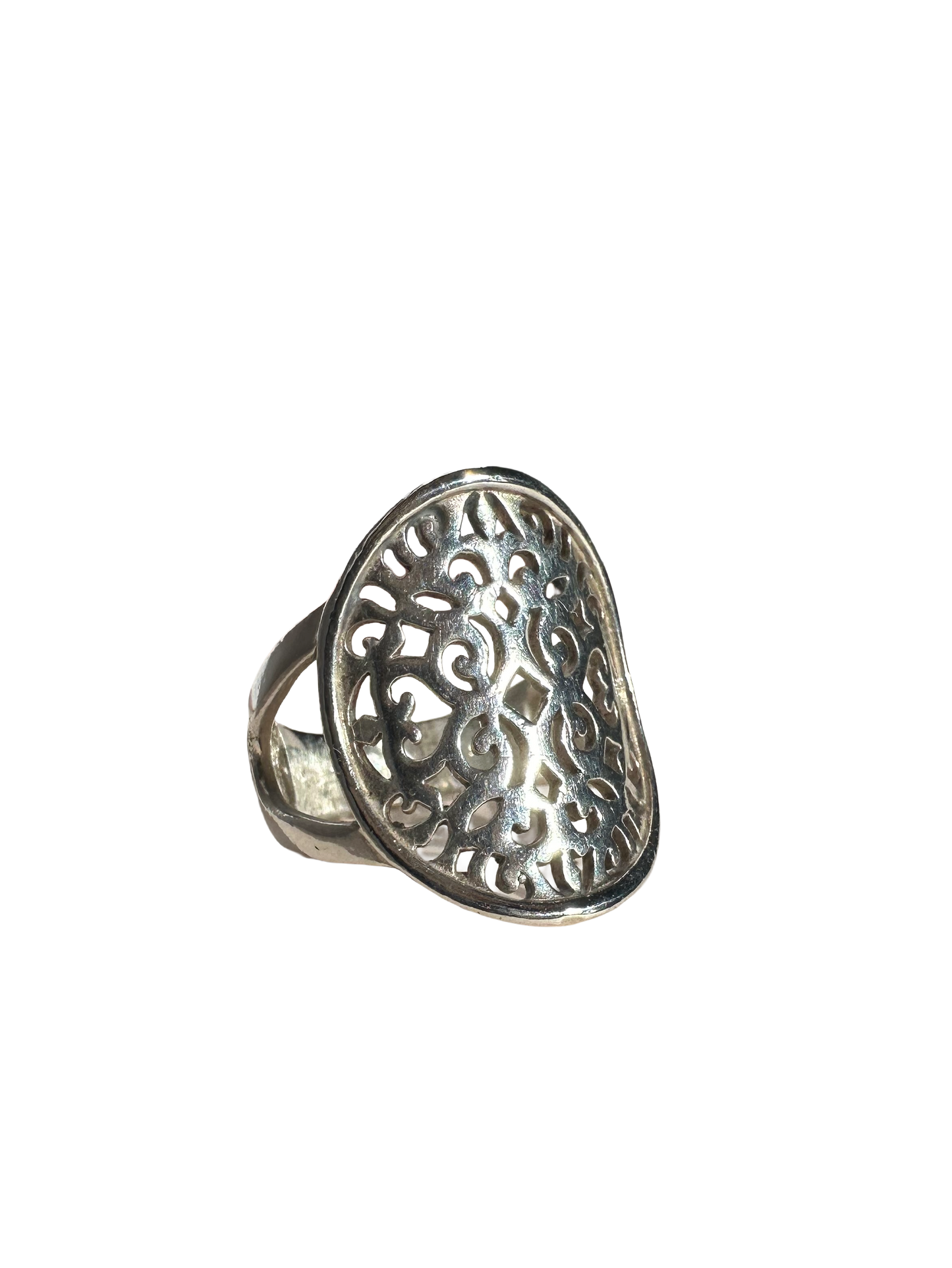 Sterling Silver Southern Gates Scroll Ring (Size 7)