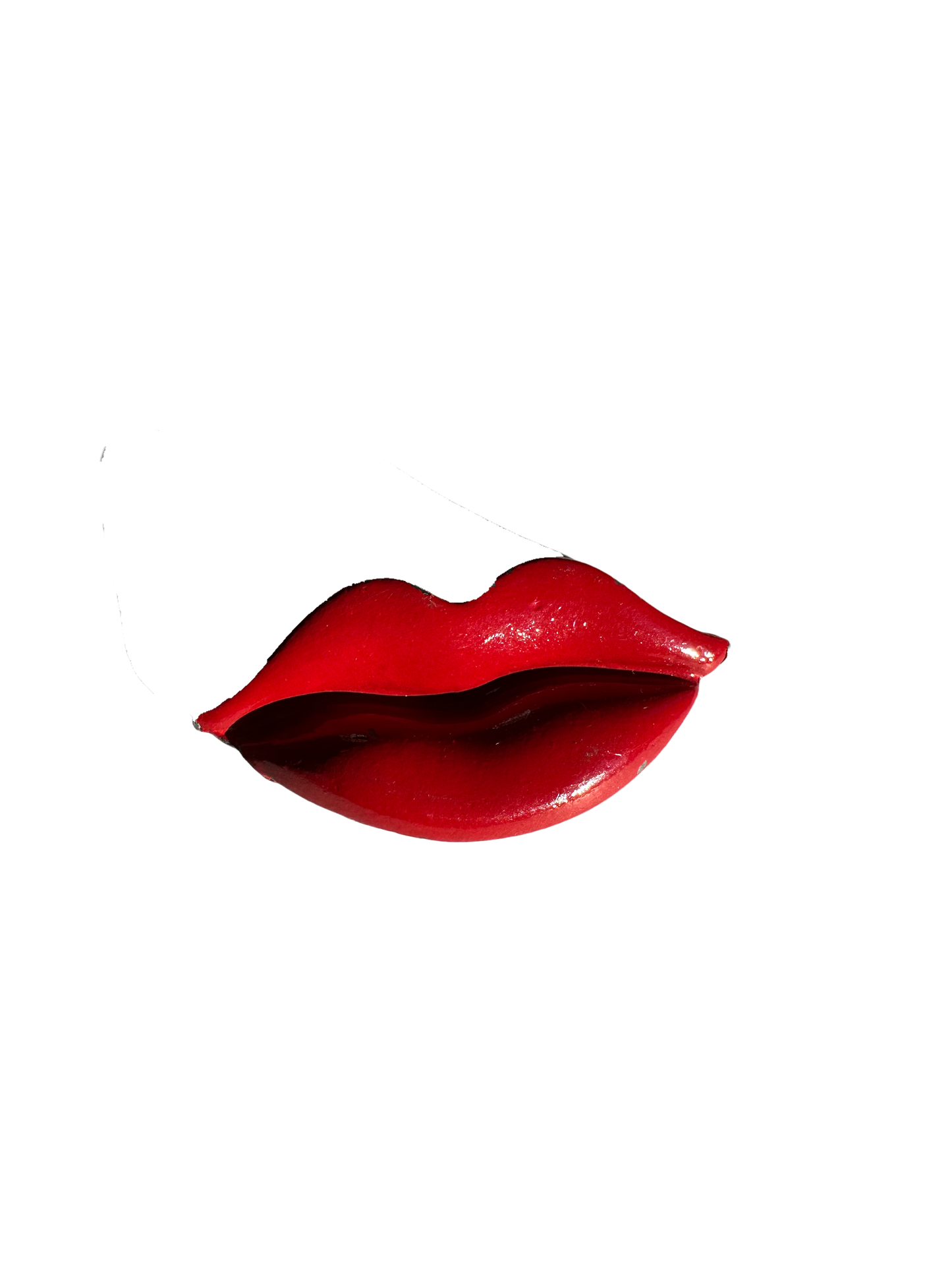 Vintage Red Lip Brooch