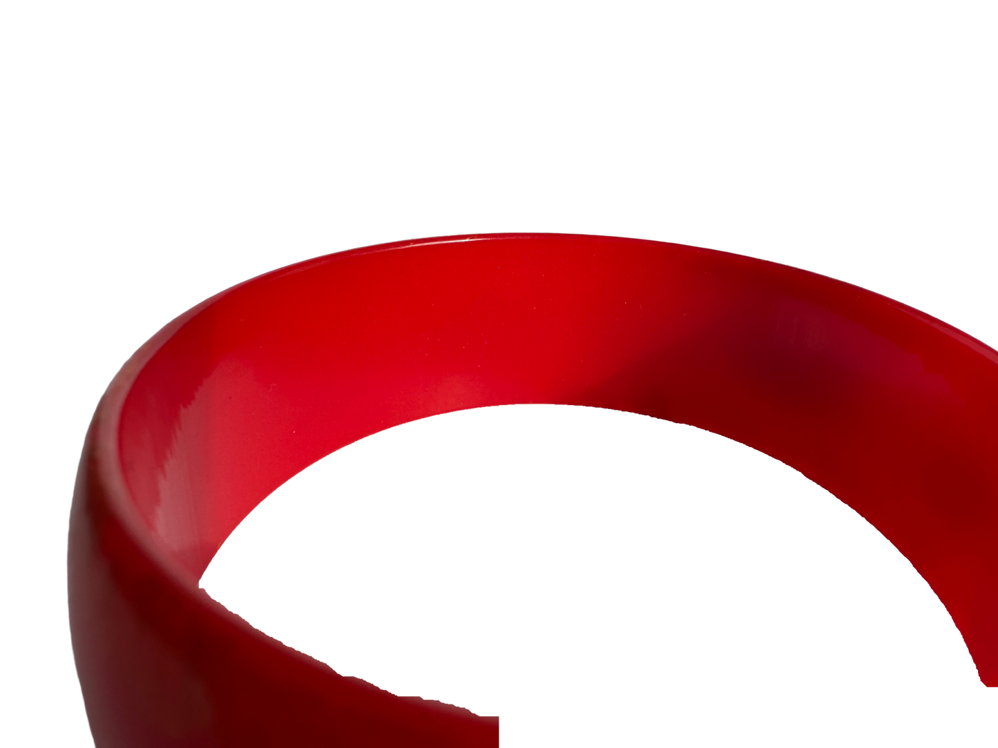 Red Resin Bangle Bracelet