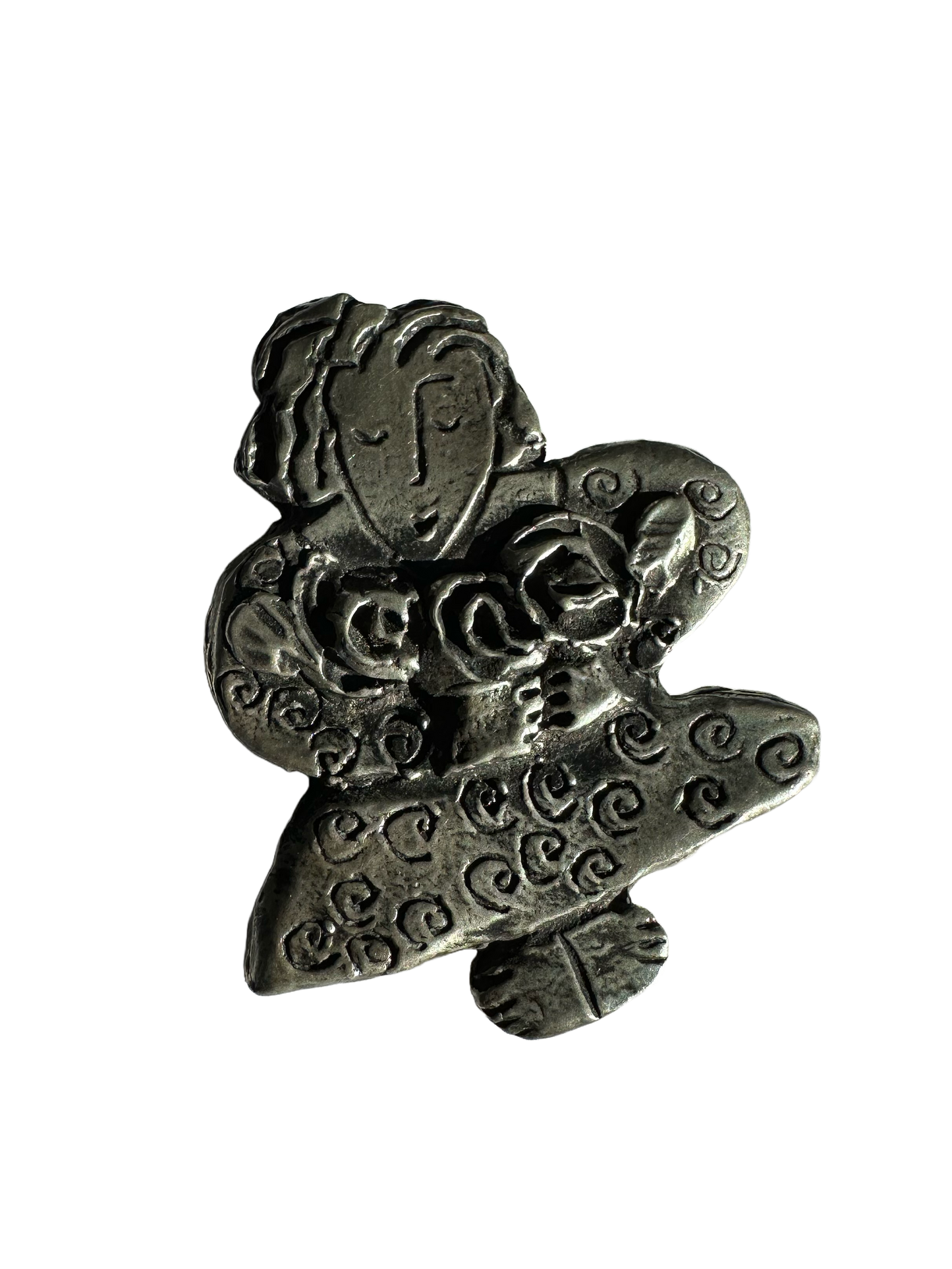 Person Holding Bouquet Brooch