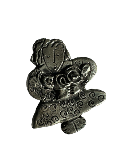Person Holding Bouquet Brooch